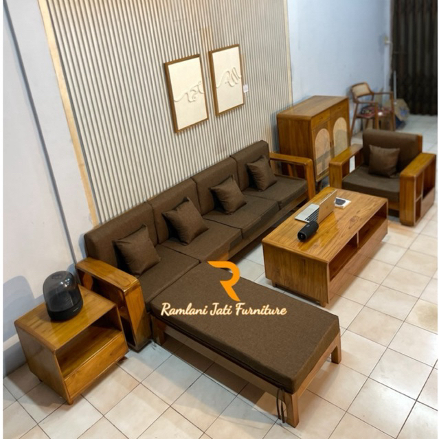 kursi tamu sadewa set, kursi tamu minimalis, kursi tamu kayu jati, kursi scandinavian, kursi lonjer,
