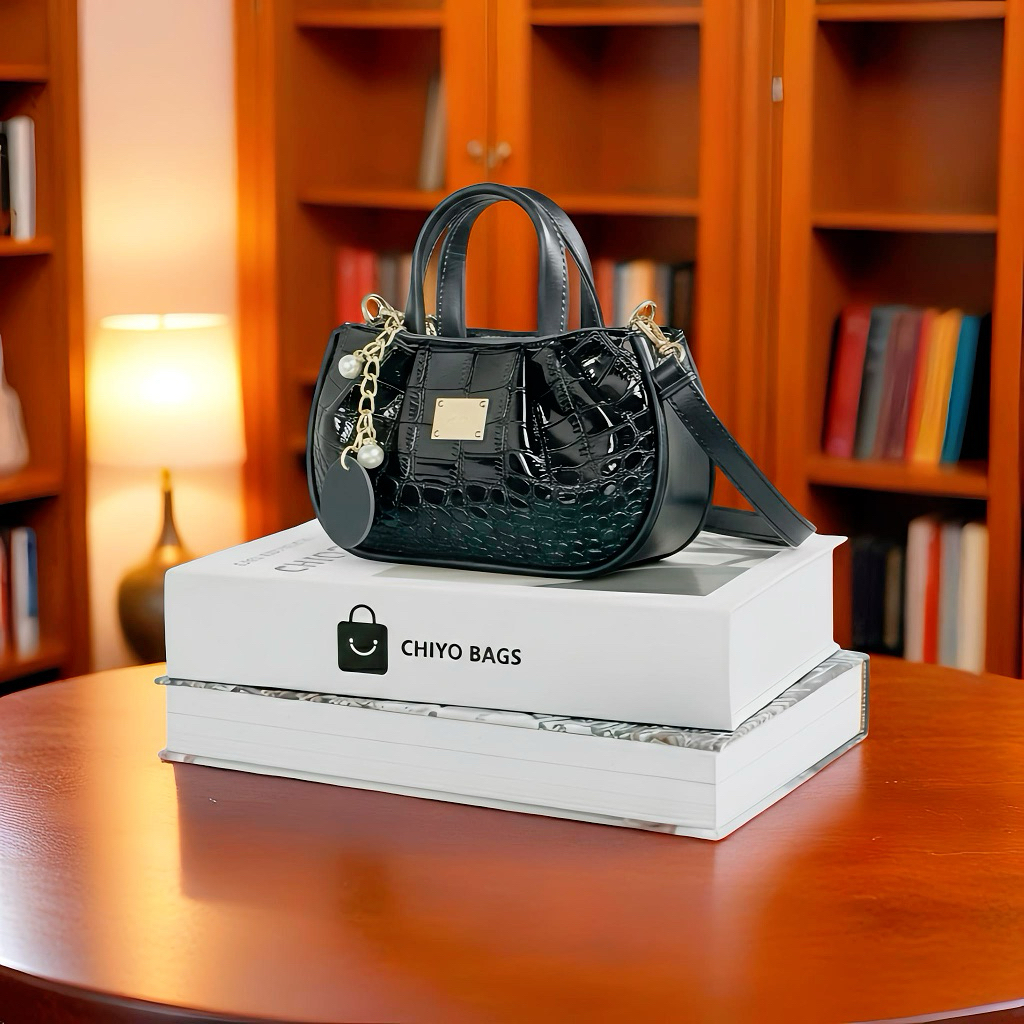 Chiyo Bags ZAHRA Tas selempang dan bahu wanita hand bag bahan croco glossy sintetis berkulitas mewah