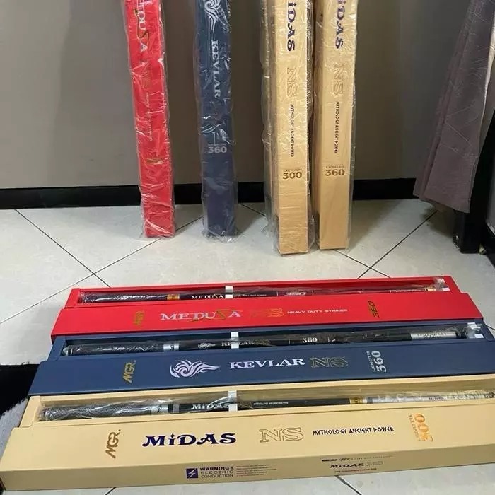 MAGURO Joran Tegek Kevlar Medusa Midas NS Spek Kaku Ringan Tahan Lama 210-360mm