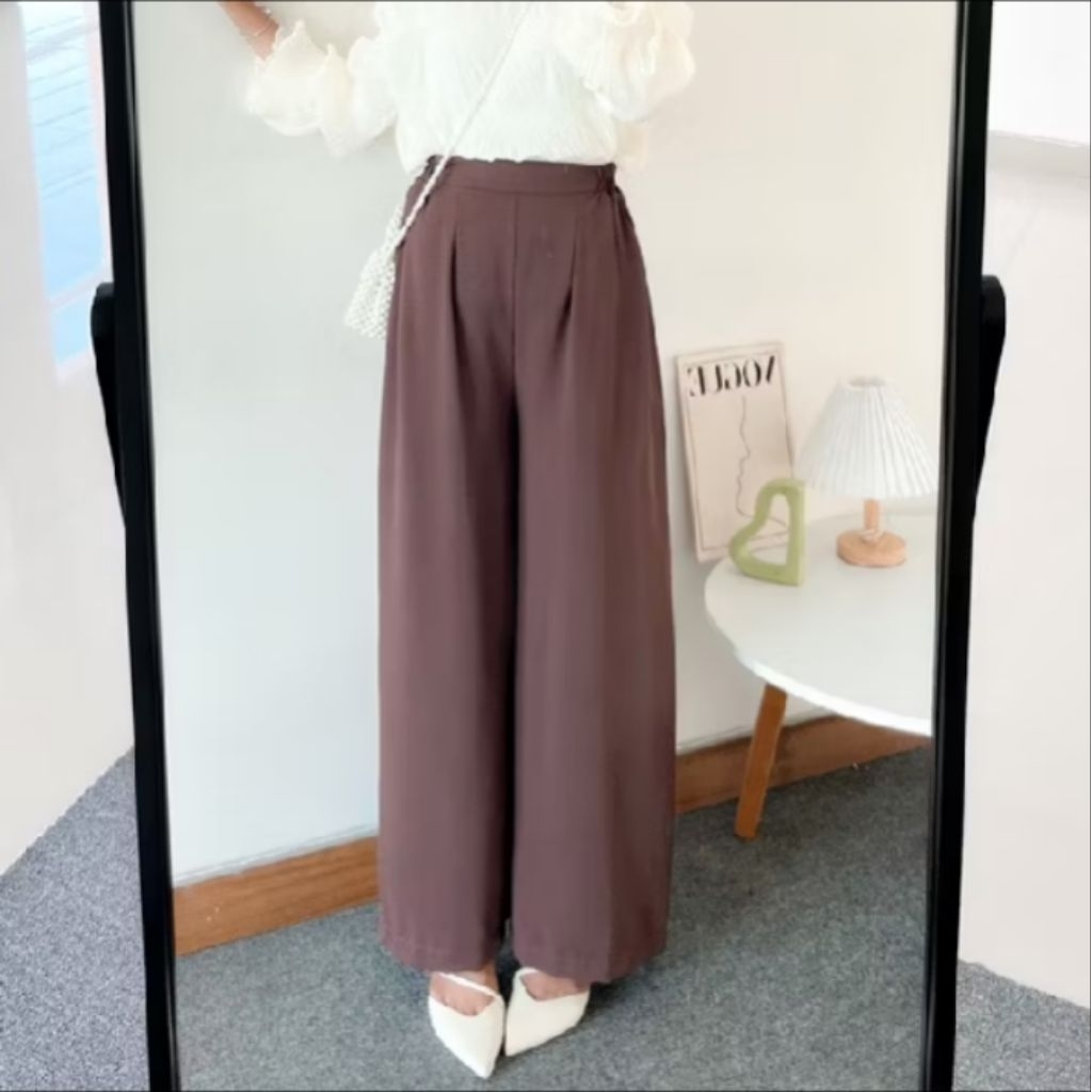 KULOT||HIGHWAIST||WANITA|WARNA|COKLAT|TUA