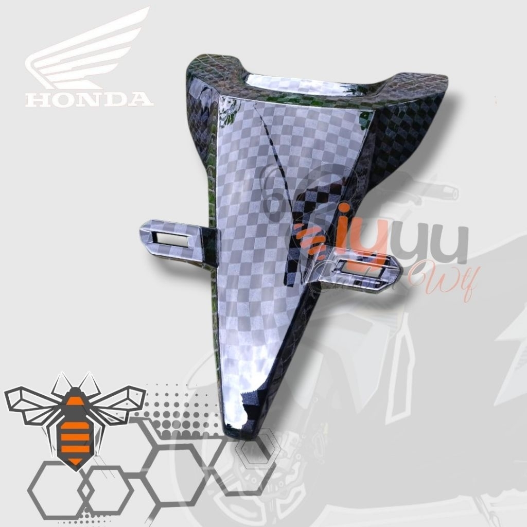 Panel dasi tameng kecil Carbon CATUR KOTAK KOTAK Vario 125 150 led 2018 2019 K59