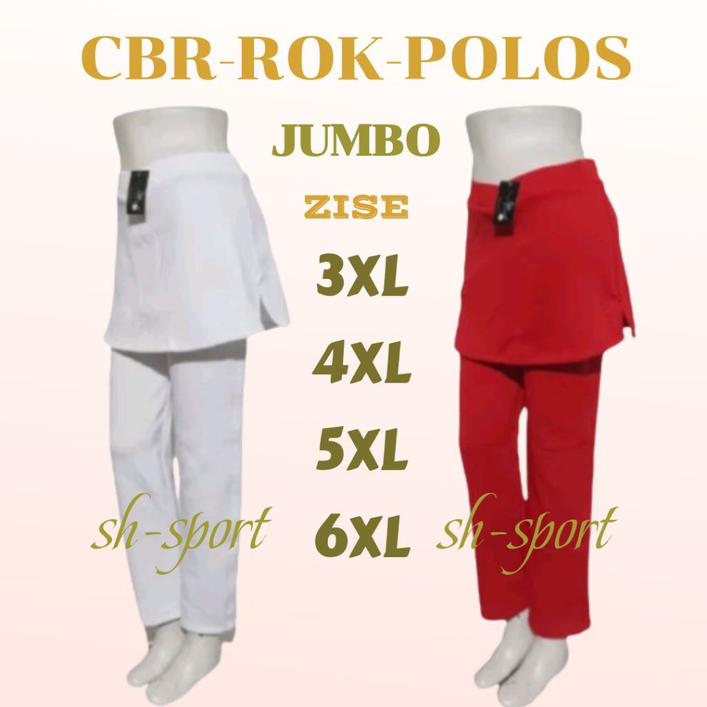 [ JUMBO ][ 3XL, 4XL, 5XL, 6XL, ][ CELANA-ROK-POLOS ]>celana senam wanita//celana olahraga wanita//ce