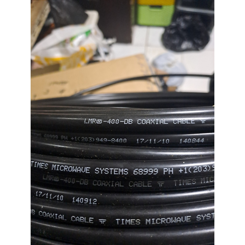 KABEL COAXIAL BUAT RADIO KOMUNIKASI LMR-400 MEREK TIMES MICROWAVE SYSTEM 50 OHM BARU LMR 400 P 40 M