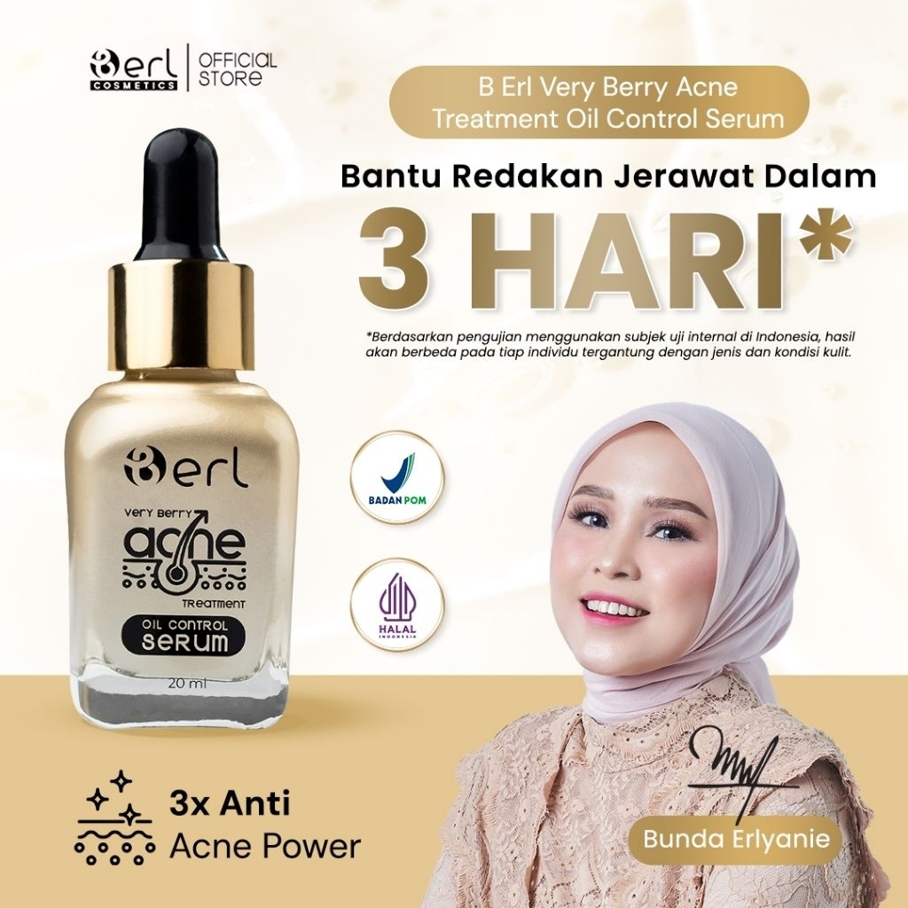 B ERL COSMETICS VERY BERRY ACNE TREATMENT OIL CONTROL SERUM JERAWAT BERL SKINCARE