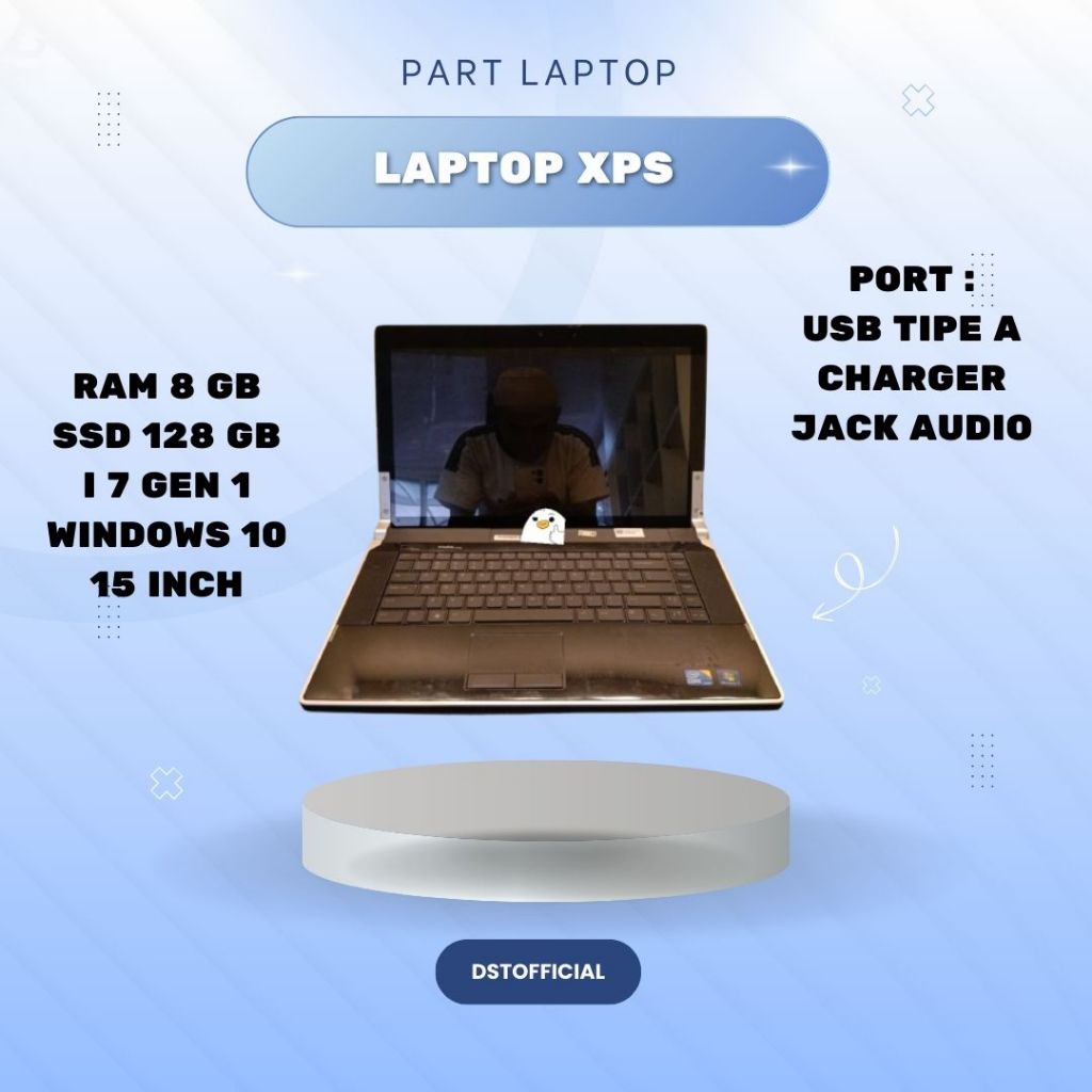 LAPTOP DELL  XPS | RAM 8GB | SSD 128GB | PROCESSOR i7 GEN 1 | LAYAR 15 INCH