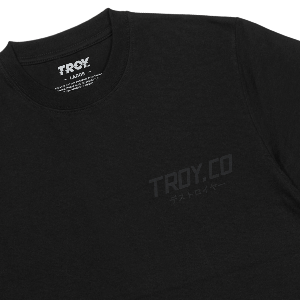 Troy Company Tshirt Black Splitting Wave - Kaos Hitam Lengan Pendek MTD 3558