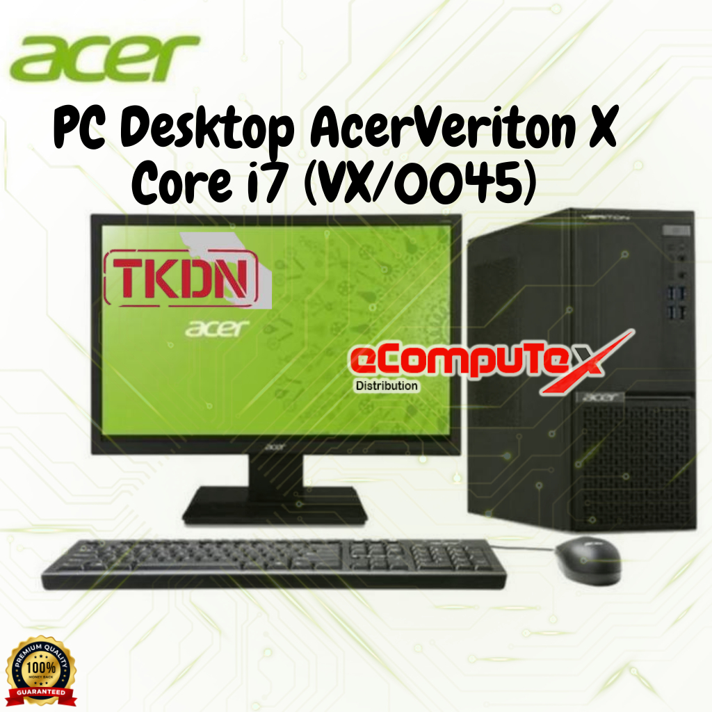 PC Desktop Acer Veriton X - Core i7 (VX/0045), 16G DDR5, 1TB SSD, 21.5 inch LCD, W11Home, TKDN Garan