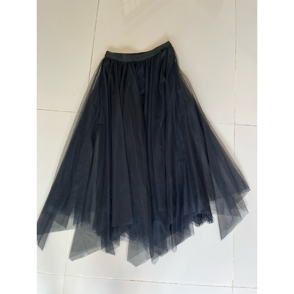 rok tutu tebal midi/ rok tutu hitam