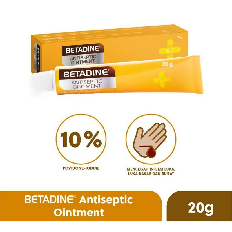 Betadine Salep Betadine Ointment Antiseptic 5gr Salep Luka Bakar Luka Gores