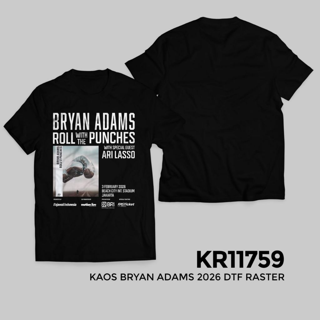 KAOS BRYAN ADAMS 2026 DTF RASTER