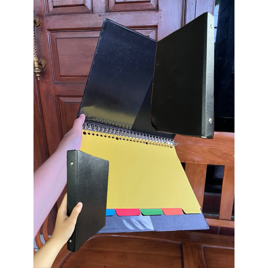 Bantex Multiring Binder B5 Binder Hardcover Binder Karton 26 Ring Besi 1326 Black Original Preloved