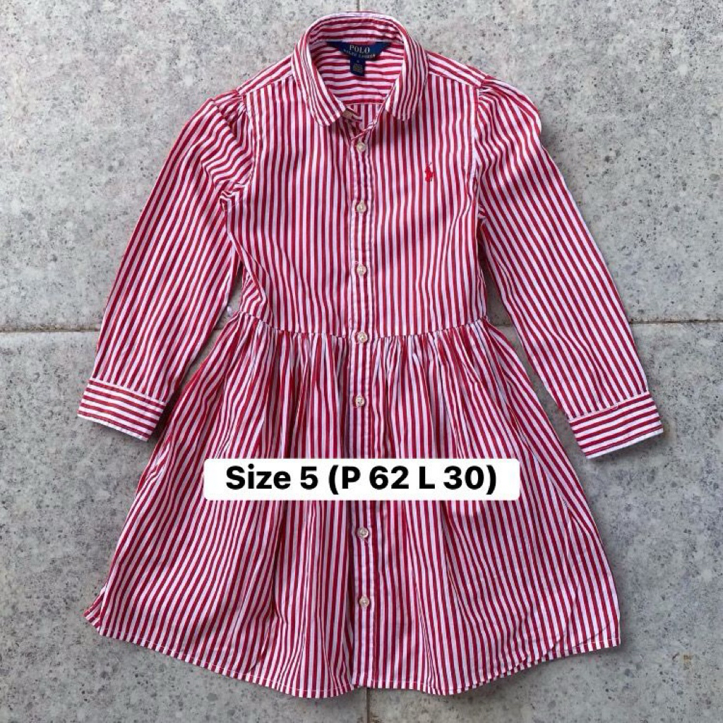 Dress Salur Anak Ralph Lauren