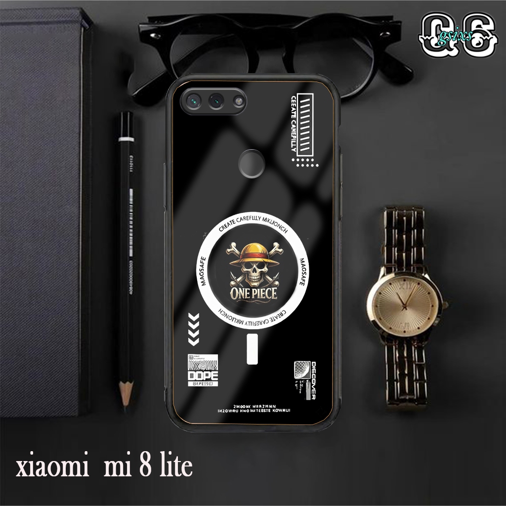 Case Terbaru  Hp Glosy Xiaomi Mi 8 Lite [ MOTIF ONE PIECE ] Aneka casing, custom case, case aestheti