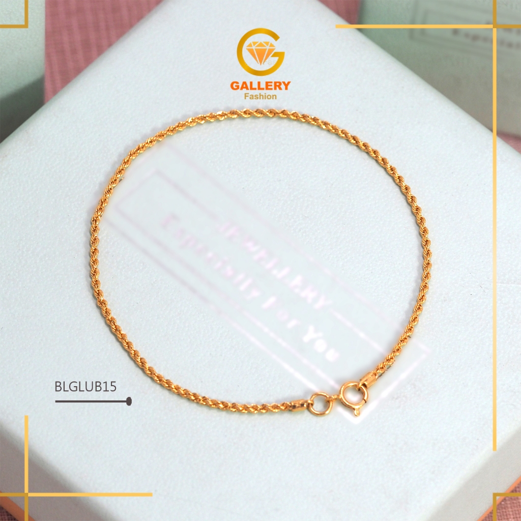 Kalung Emas 8K (375) Kalung Dewasa 42 cm Kalung Tambang Korea Lilit Harga Murah  BLK42UB2