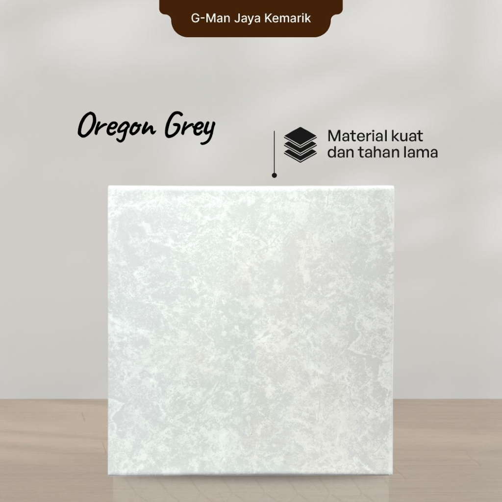 Keramik Lantai 40x40 Oregon Grey Keramik Mulia Ceramic Glossy Isi 6pcs