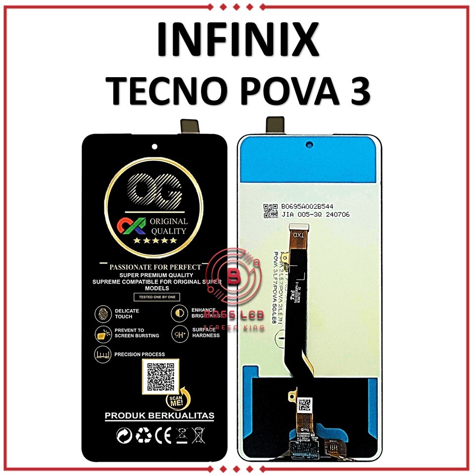 LCD TOUCHSCREEN INFINIX TECNO POVA 3 ORIGINAL