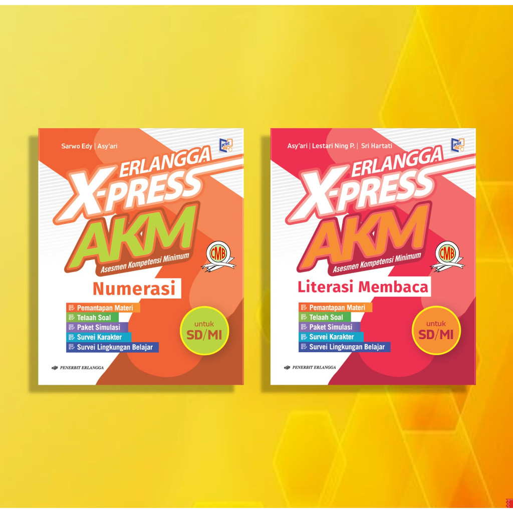 [Penerbit Erlangga] ERLANGGA X-PRESS AKM NUMERASI & LITERASI MEMBACA SD/MI ORIGINAL