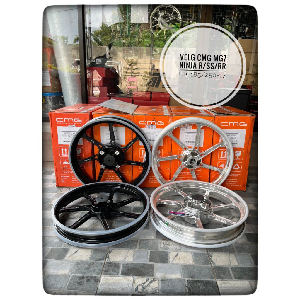 VELG CMG MG7 NINJA R SS RR UKURAN 185 250 RING 17 / velg Cmg mg7 ninja 2tak