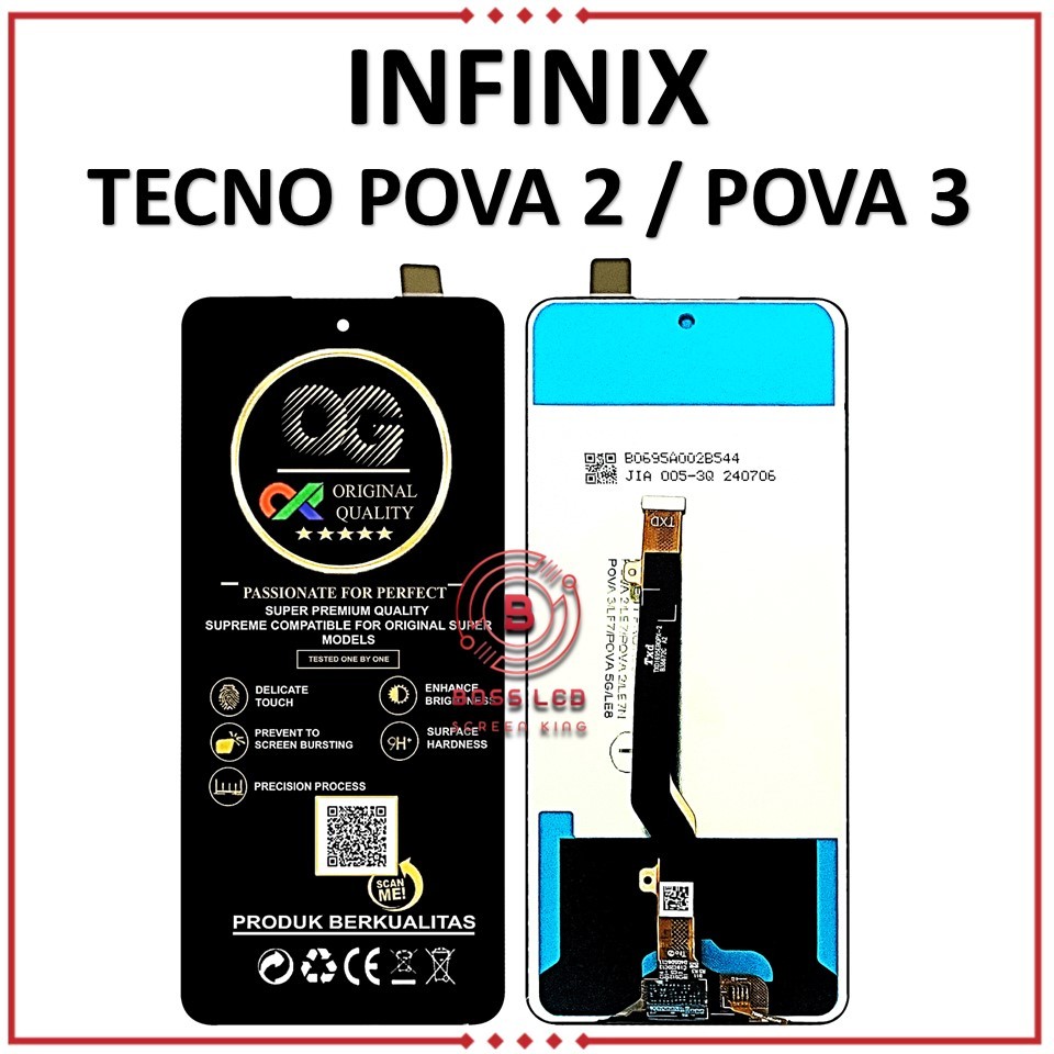 LCD TOUCHSCREEN INFINIX TECNO POVA 2 / POVA 3 ORIGINAL
