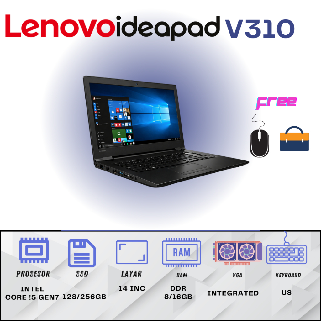 Lenovo Ideapad V310 Core i5 Gen 7 Laptop Pelajar