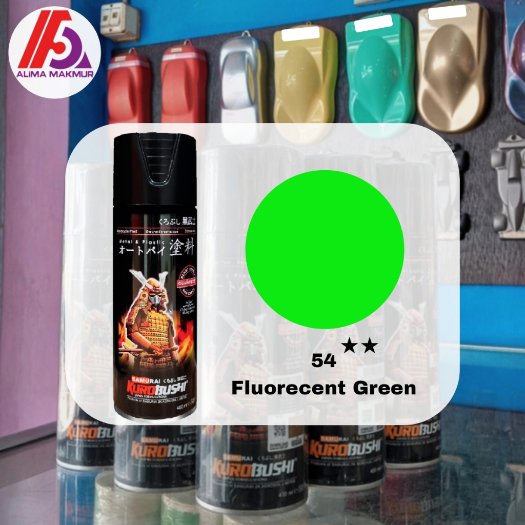 Samurai 54 Fluorecent 400ml / Pilok Stabilo Samurai / Cat Semprot Stabilo Hijau