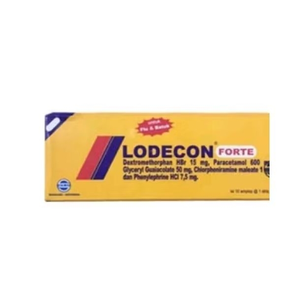 LODECON FORTE TABLET 100'S PER BOX FLU DAN BATUK