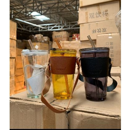 Tumbler Gelas Gorgeous Gorgous Sedotan Kaca Tinggi