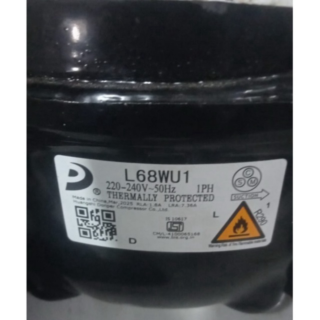 KOMPRESOR FREEZER/KULKAS L68WU1 | KOMPRESOR FREEZER/KULKAS 1/4PK R290