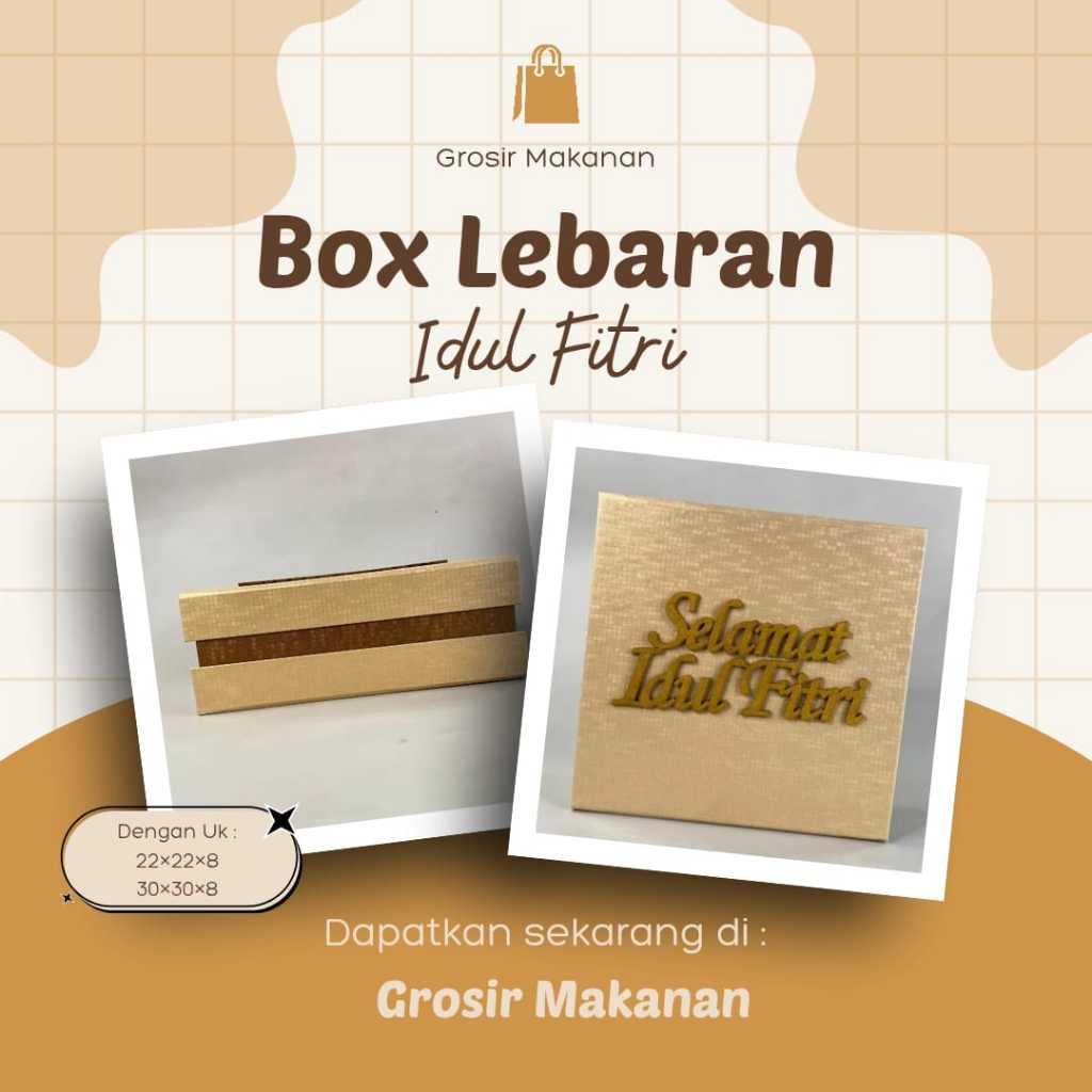 Kotak Hardbox Kue Kering / Box Kue 4 Toples 500gr & 250gr Lebaran
