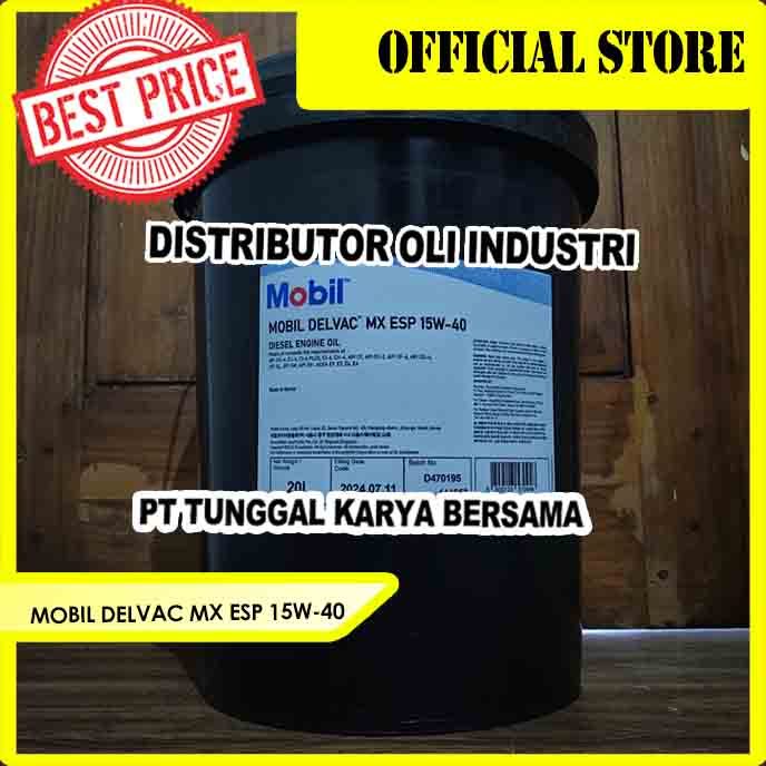 MOBIL DELVAC MX ESP 15W-40 (Oli Mesin Diesel - 20 Liter )