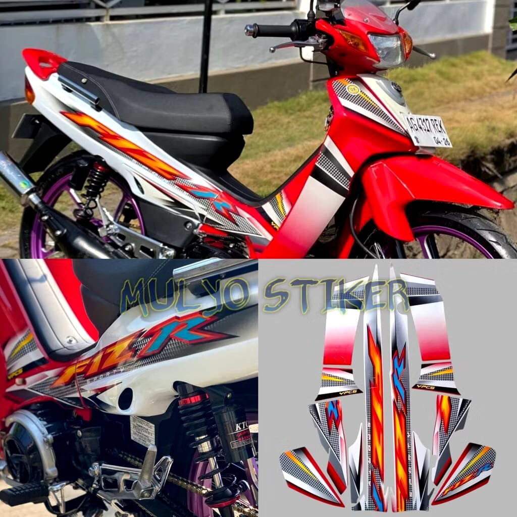 Striping Sticker Yamaha F1ZR fizr fiz r f1 zr 2004 Merah Putih Stiker List Body Fullset MODEL ORIGIN