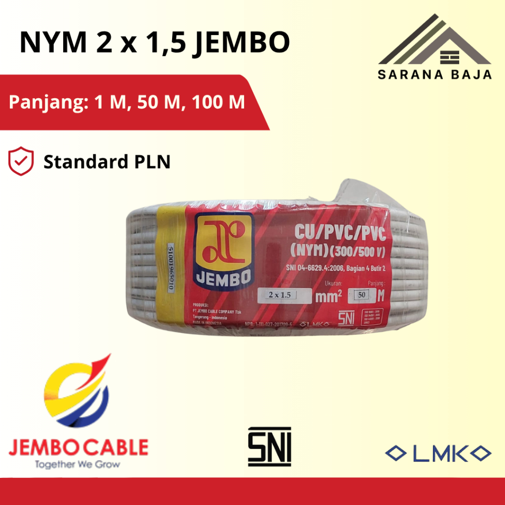 KABEL NYM 2 x 1,5 JEMBO