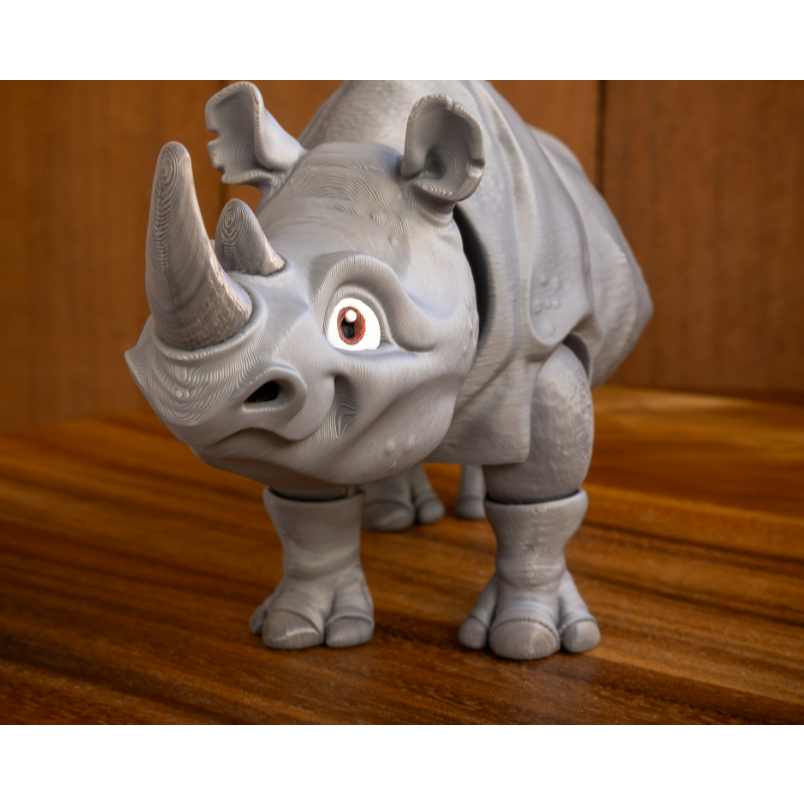 Mainan Badak V3 Artikulasi Realistis – Action Figure Rhinoceros Edukatif