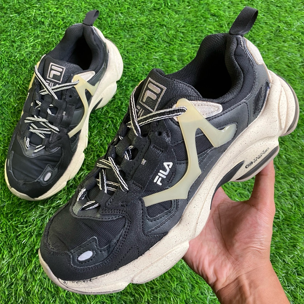 FILA Fusion Teratac Black sneakers shoes size 42