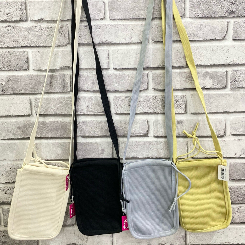 Tas Selempang HP Rajut / Tas Rajut Tali Panjang/ Tas Rajut kuliatas Premium Tebal