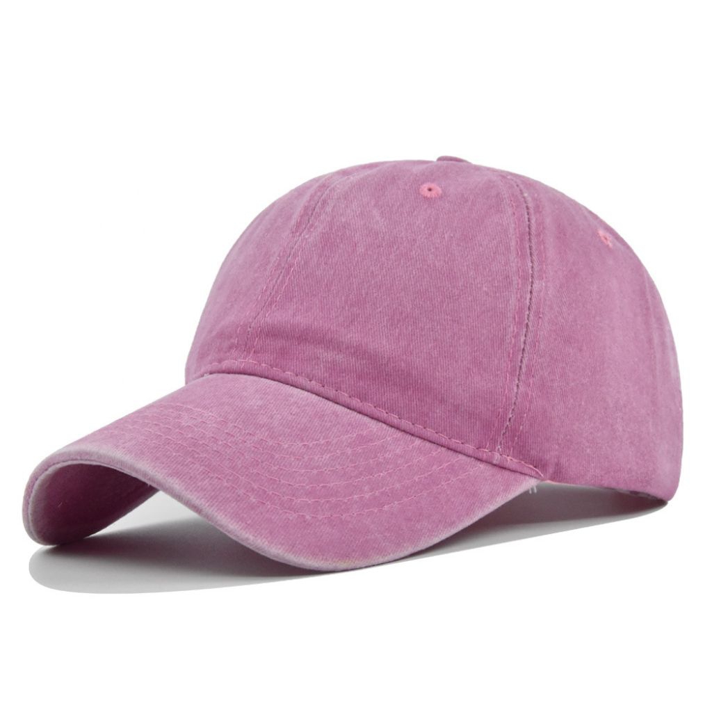 Topi Baseball Polos Pink Import_Topi Wanita