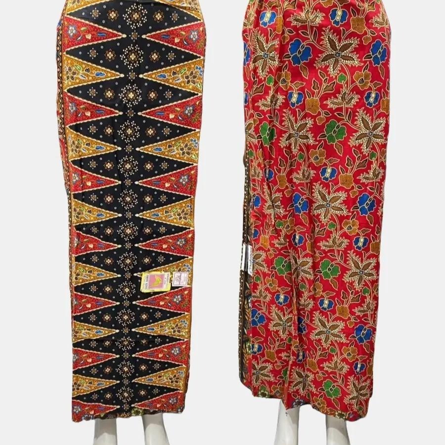 Rok Batik Wanita Sogan Betawi Bahan Katun Halus Warna Hitam Merah