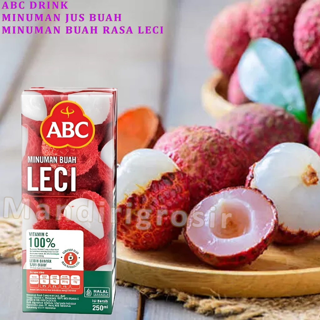 Minuman Jus Buah * Abc Drink * Minuman Buah Rasa Leci * 250ml