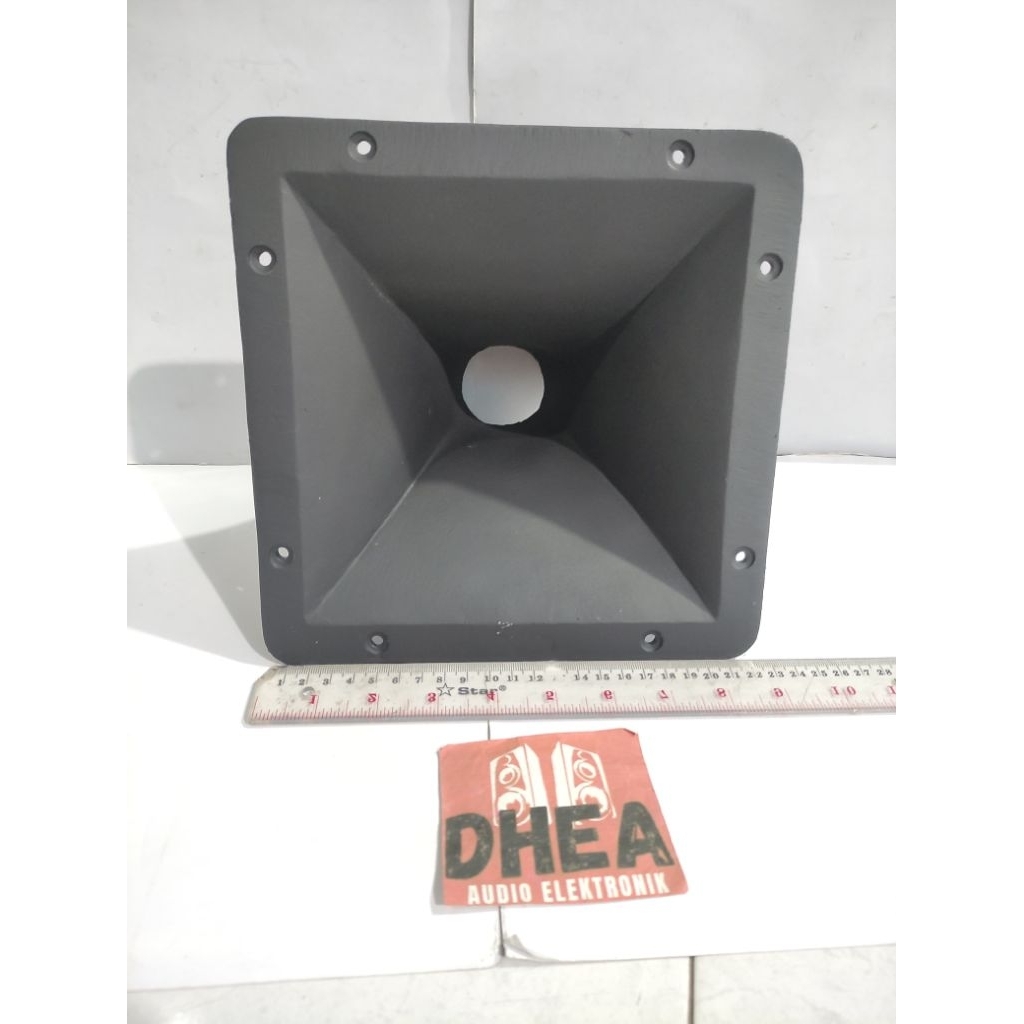 Horn Tweeter Corong Twiter Besi Cor 22x22cm 22x22 cm bisa untuk tweeter Coil 2 inchi - 3 inchi Baut 