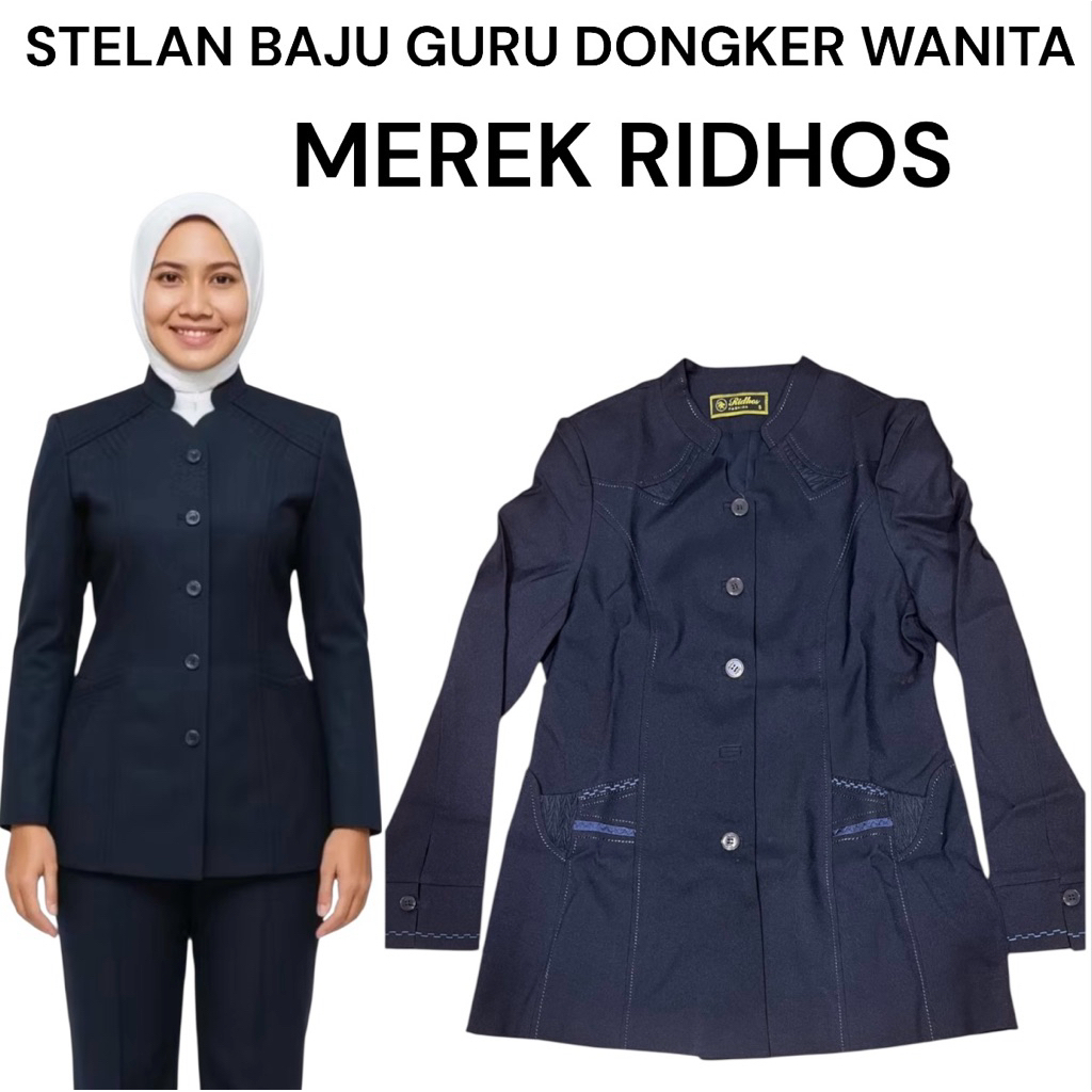 STELAN BAJU GURU DONGKER WANITA FULL FURING ( MEREK ORIGINAL RIDHOS )
