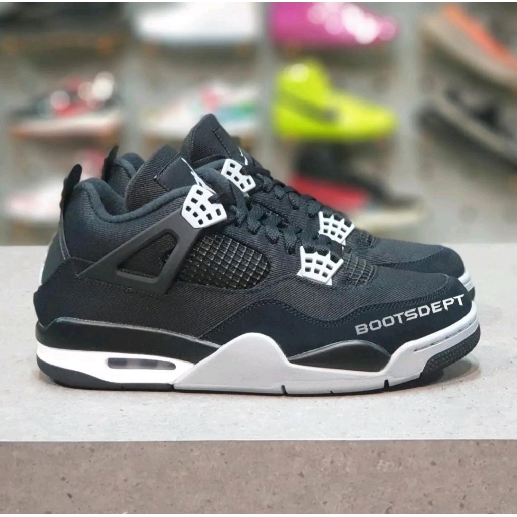 Air Jordan 4 Black Canvas (100% Authentic)