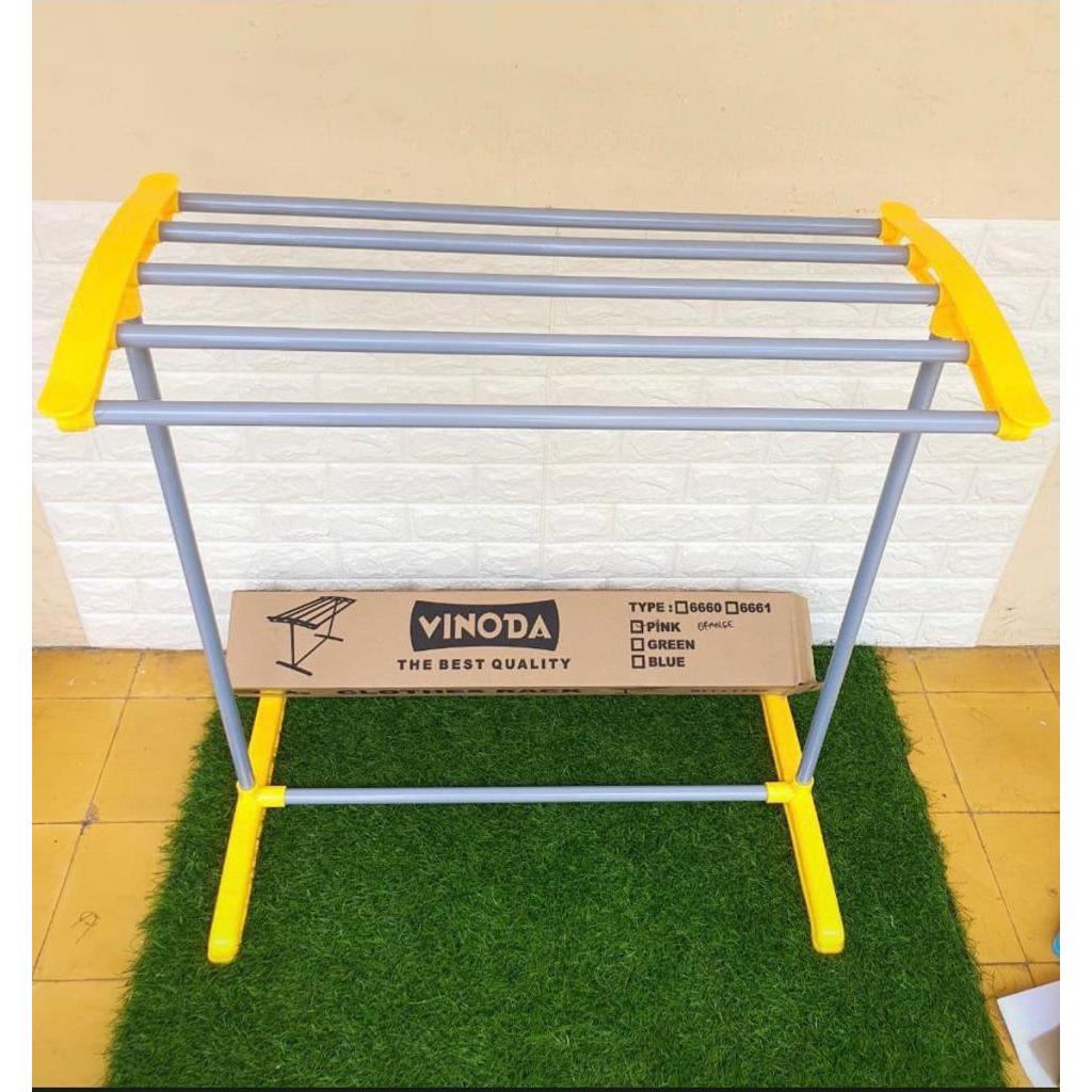 Rak Gantungan Jemuran Handuk Baju Pakaian Berdiri Aluminium Plastik ANTI KARAT VINODA TERMURA MURAH 