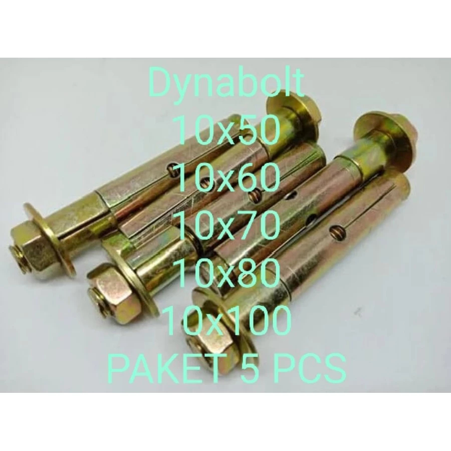 Dinabol 10x50-100 / dynabolt 10x60 / mur ring baut betton 10x60 isi 5 pcs