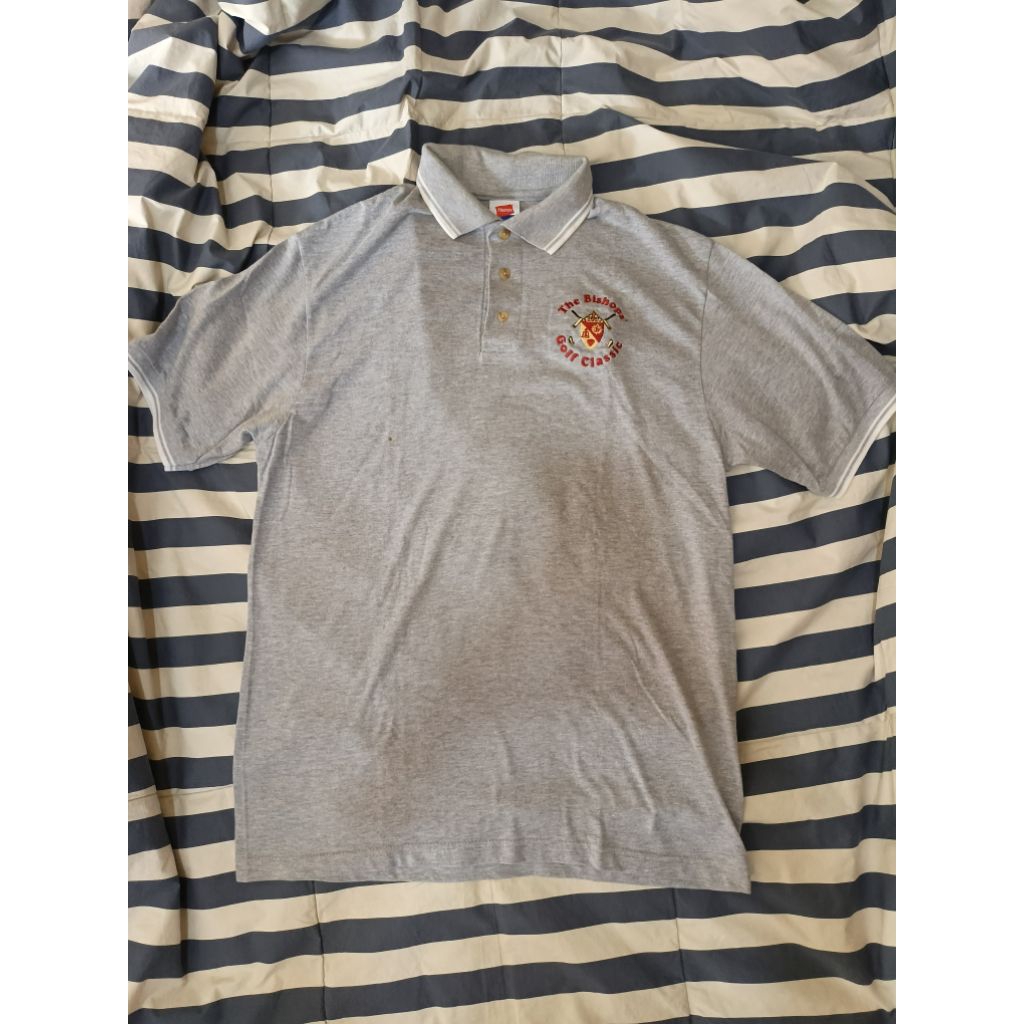 Preloved Baju Kaos Polo Pria Hanes The Bishops Golf Classic Abu-Abu