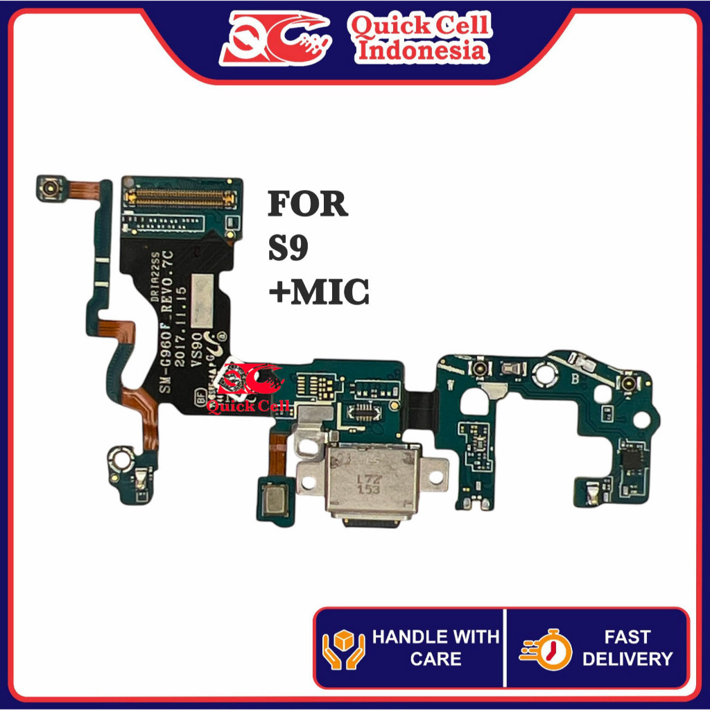 Quick Cell Konektor Papan Charger For Samsung S9 - G960 - G960F +Mic - Fast Charging