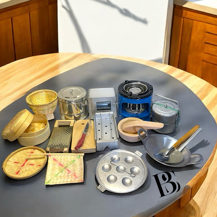 Alat Mainan Masak Masakan Anak kompor mini Fullset Bisa Masak Beneran