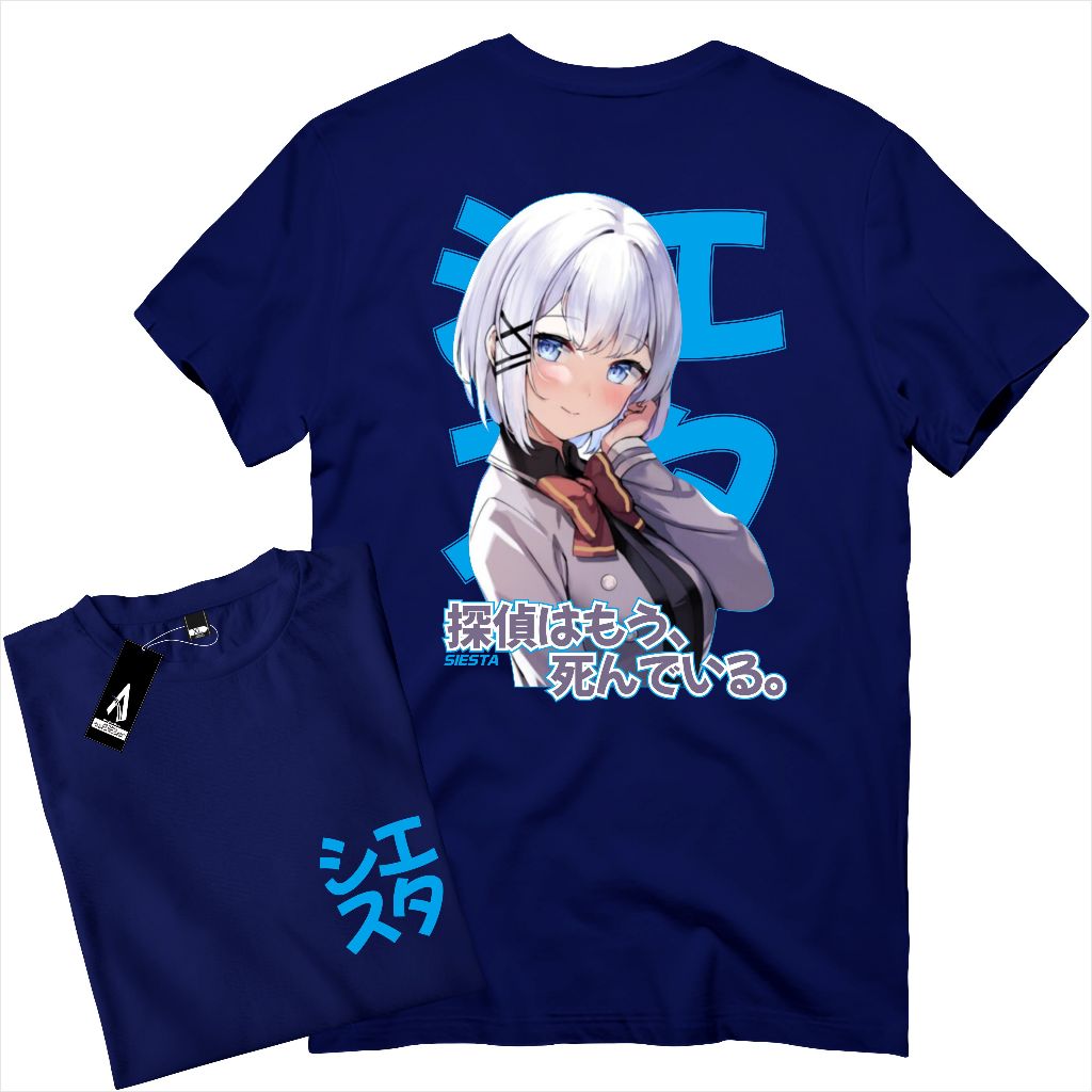 Kaos Anime Tantei wa mou shindeiru siesta Cotton Combed 30s Premium