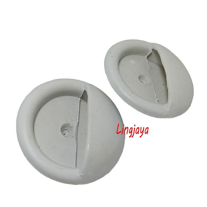 Handle Pintu Bulat Kamar Mandi Plastik / Tarikan Pintu Kamar Mandi Bulat Plastik Putih Anti Karat