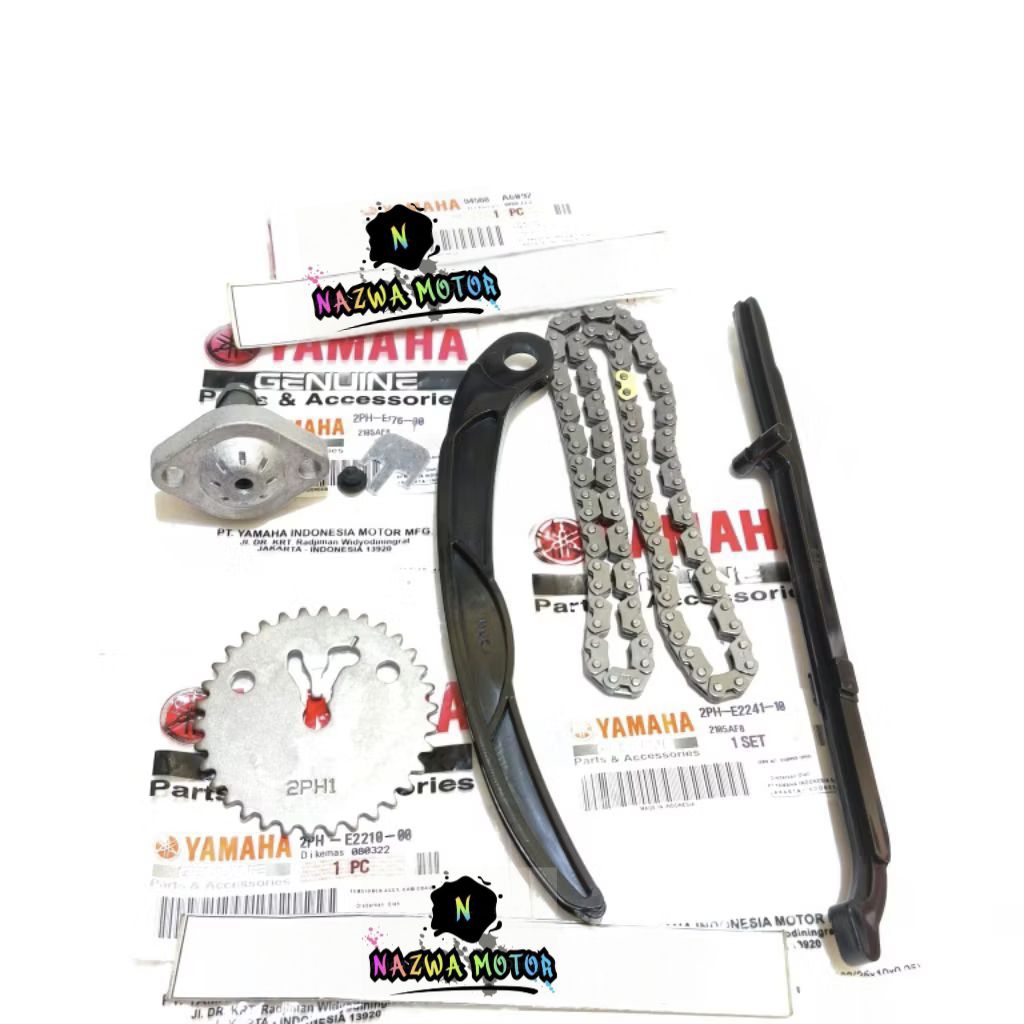 RANTAI KETENG + GIGI SENTRIK + TONJOKAN KETENG + KARET TENSIONER MIO M3 MIO GT 125 FINO 125 X-RIDE 1