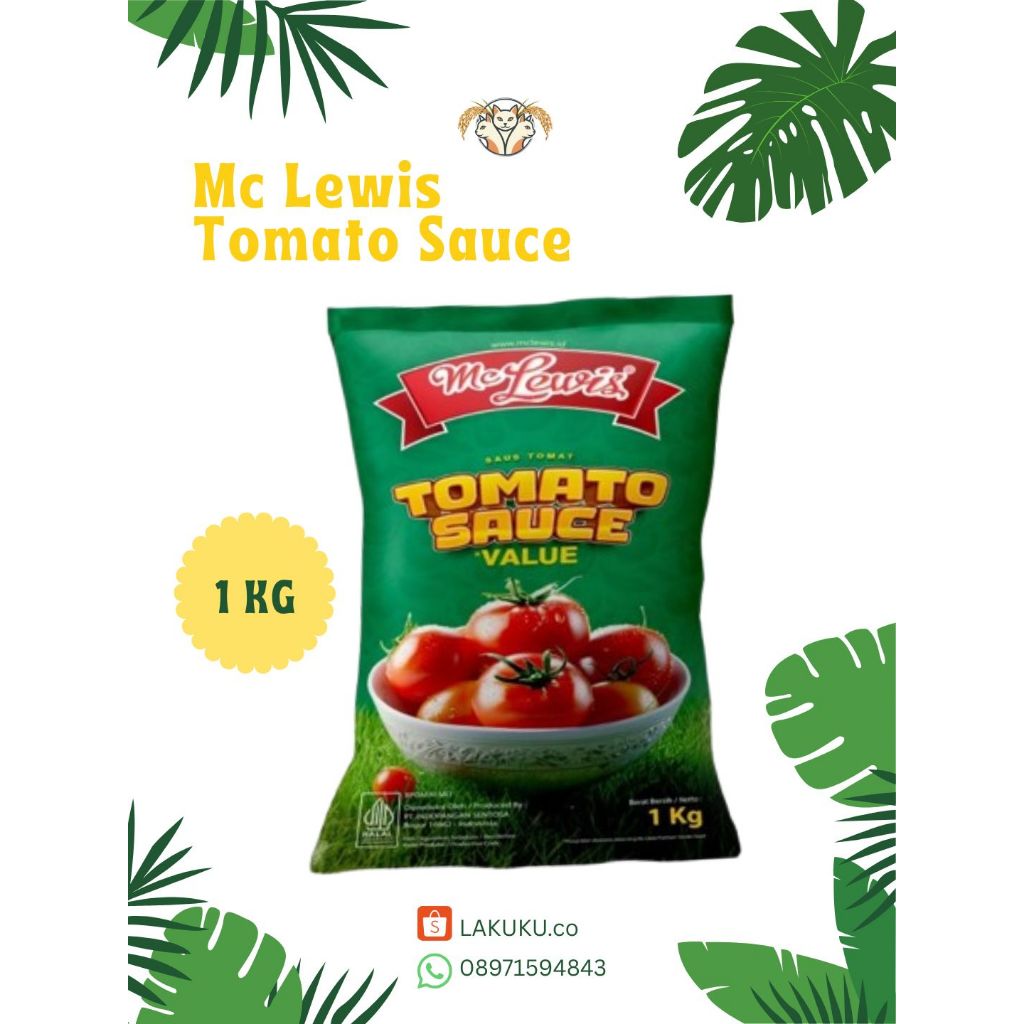 Mc Lewis Saus Tomat 1kg/Saus Tomat/Saus Sambal 1kg